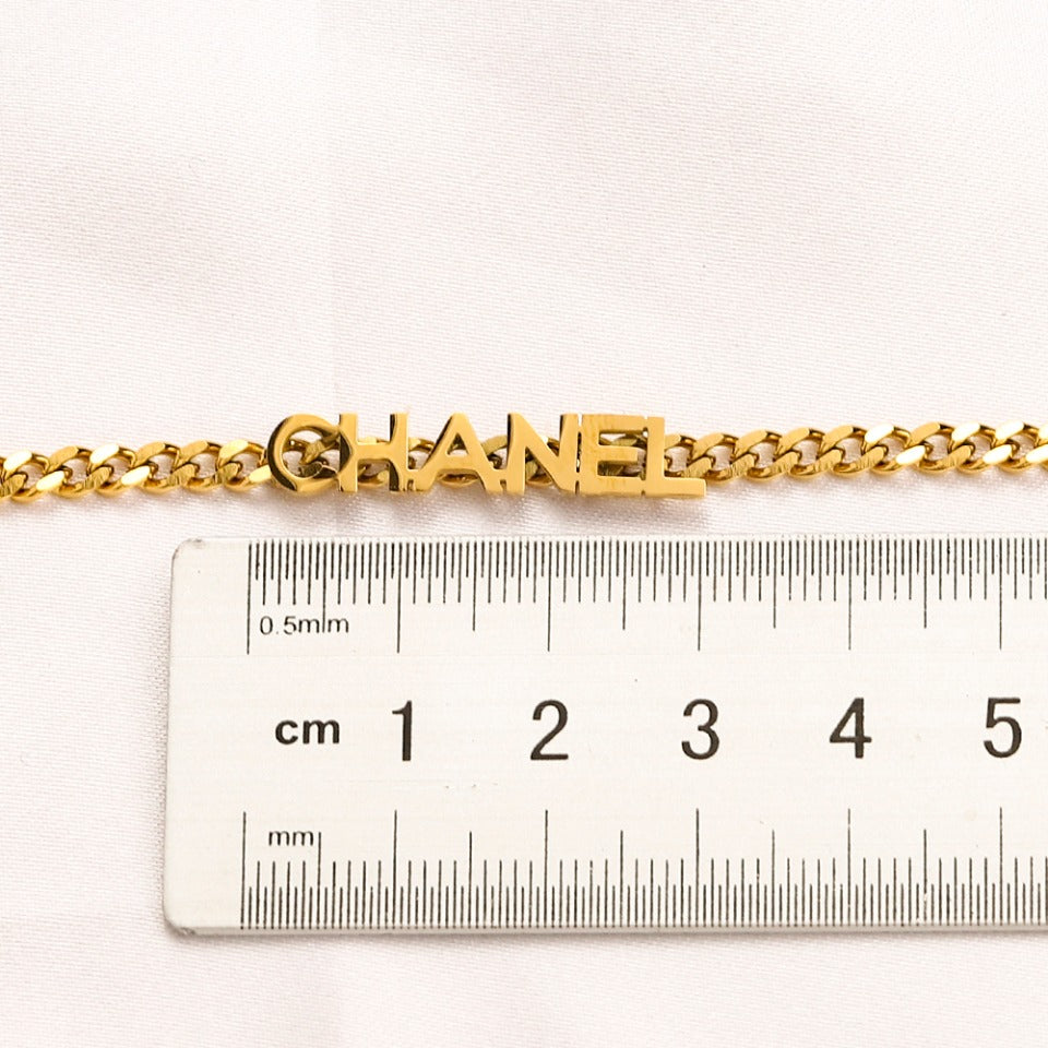 Chanel inspired cuban bracelet