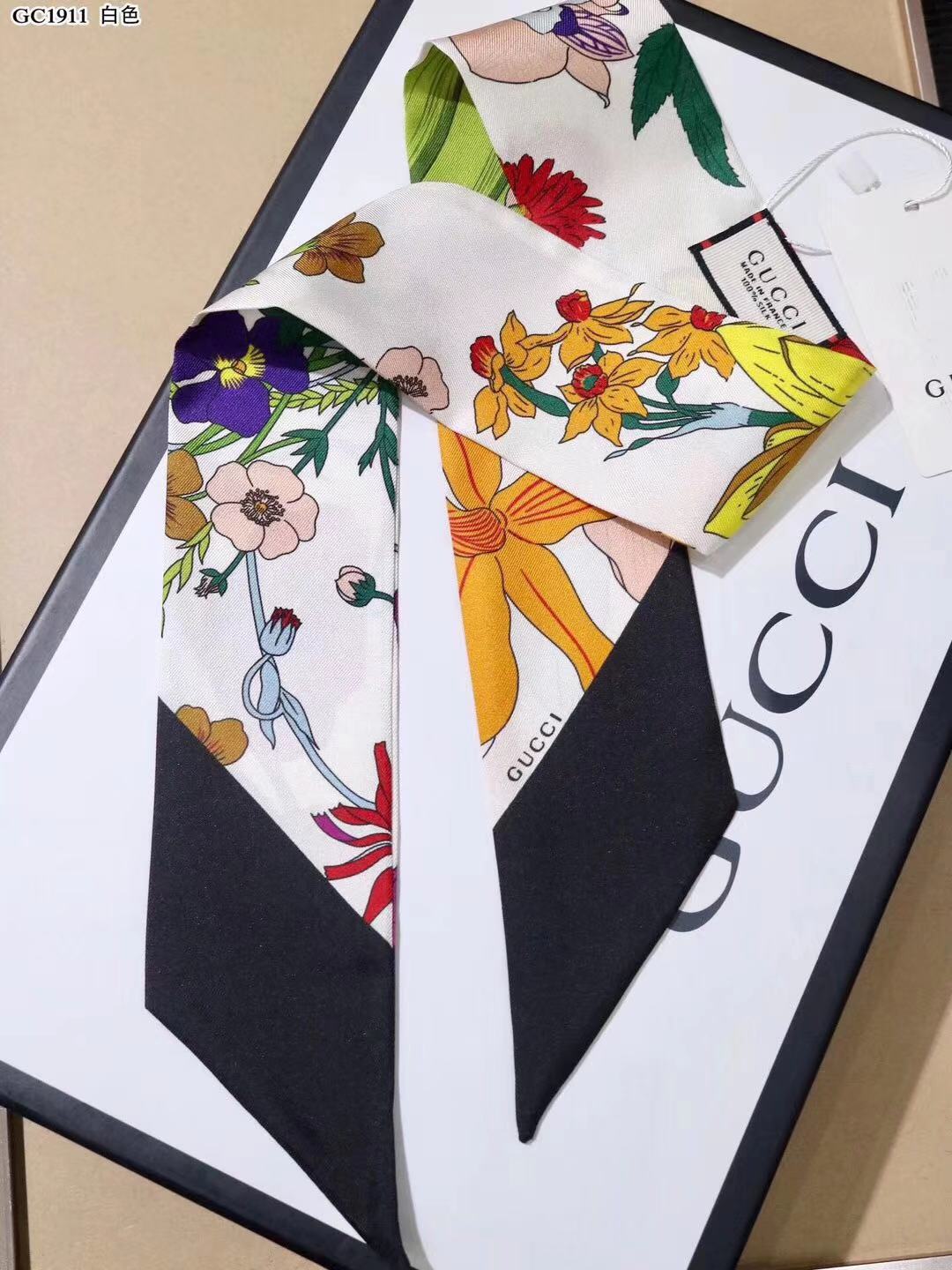 Gucci inspired Twill Ribbon Scarves