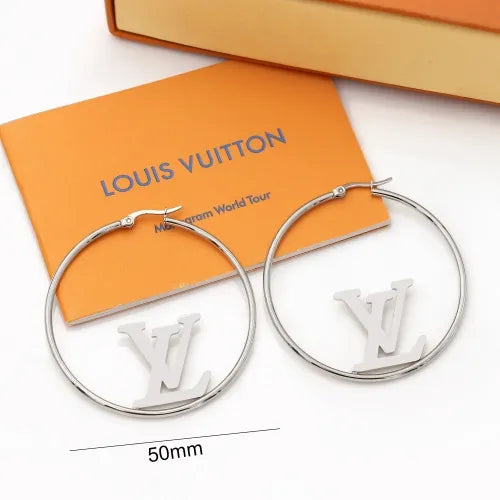 LV inspired Hoop Earrings