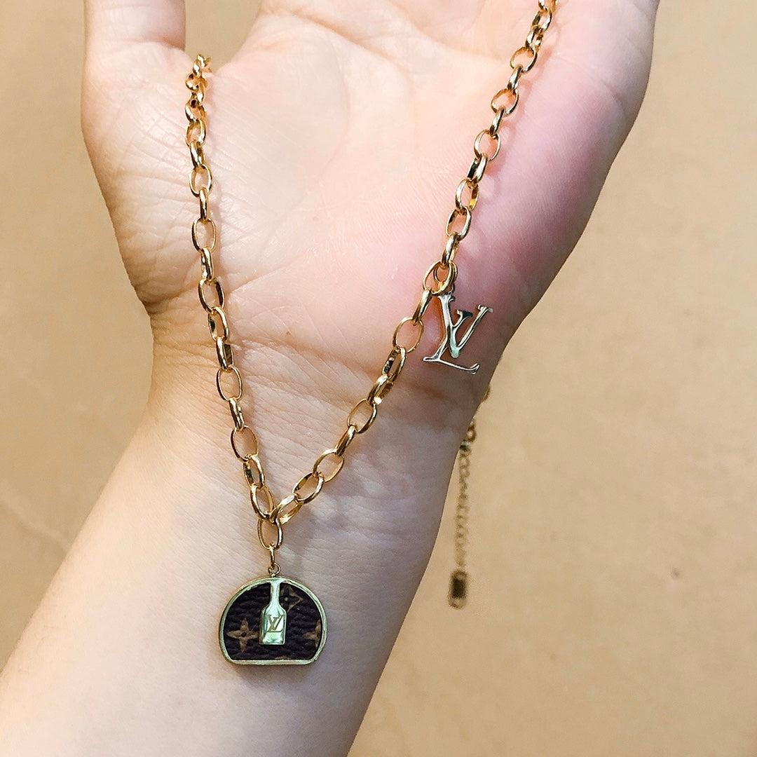 LV  inspired Pendant Necklace