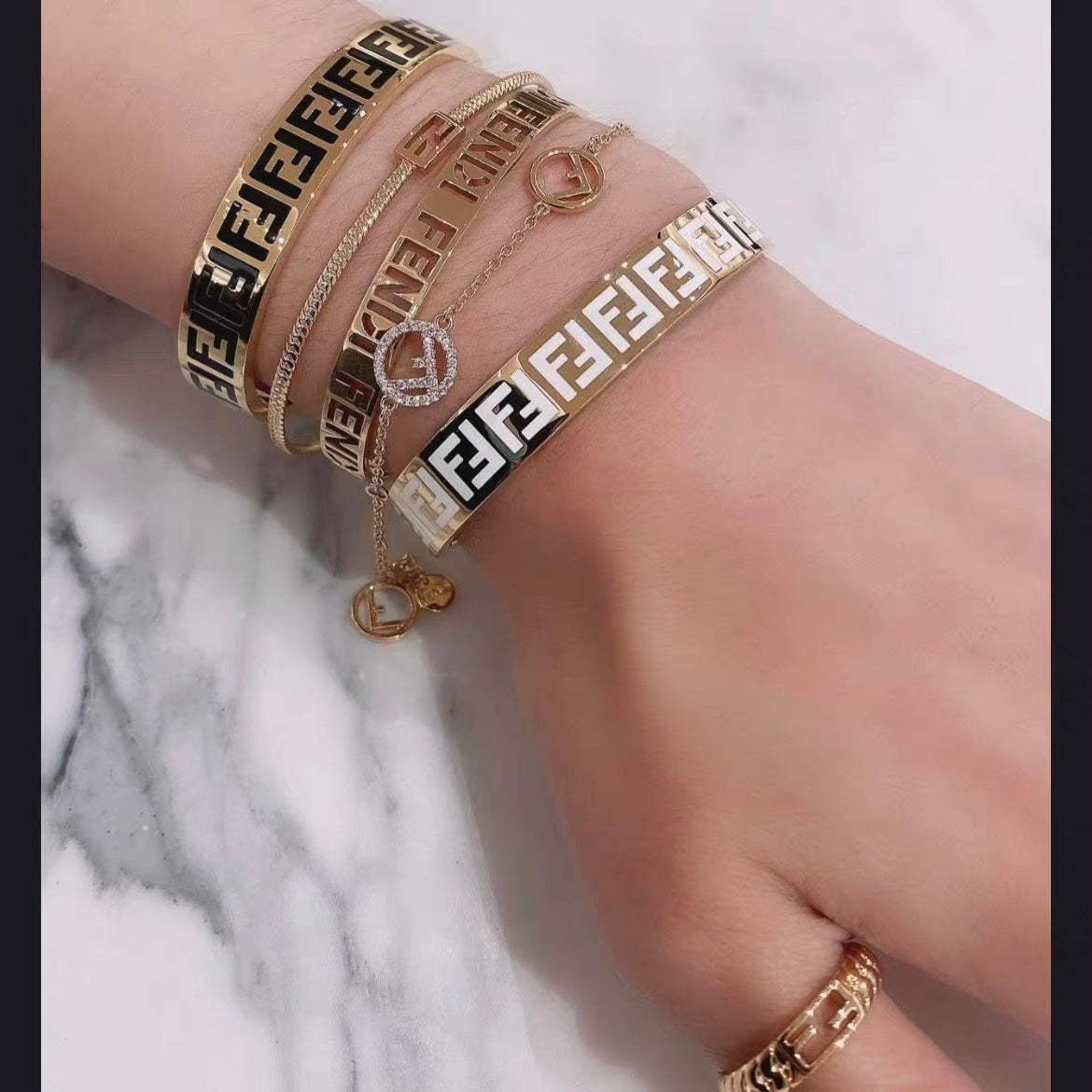 Fendi inspired bangle
