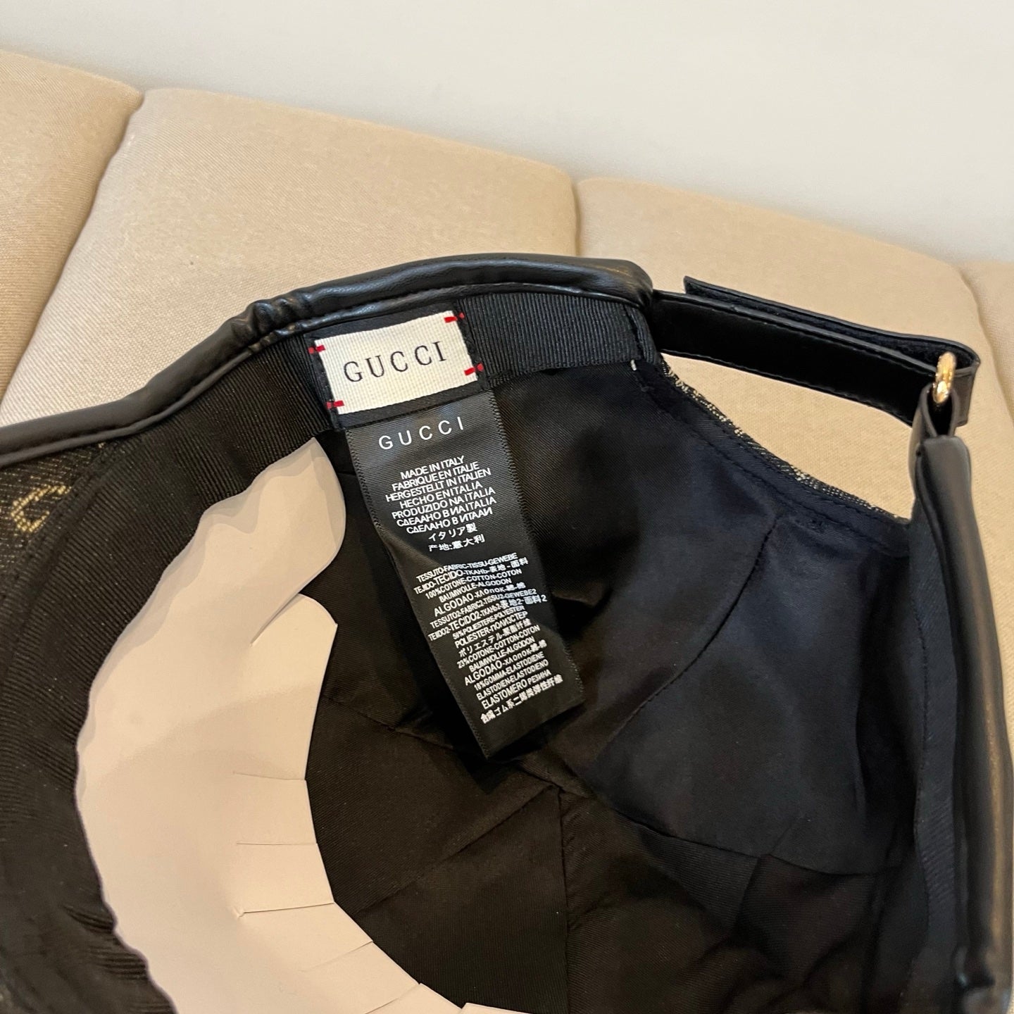 Gucci inspired Black Denim baseball cap