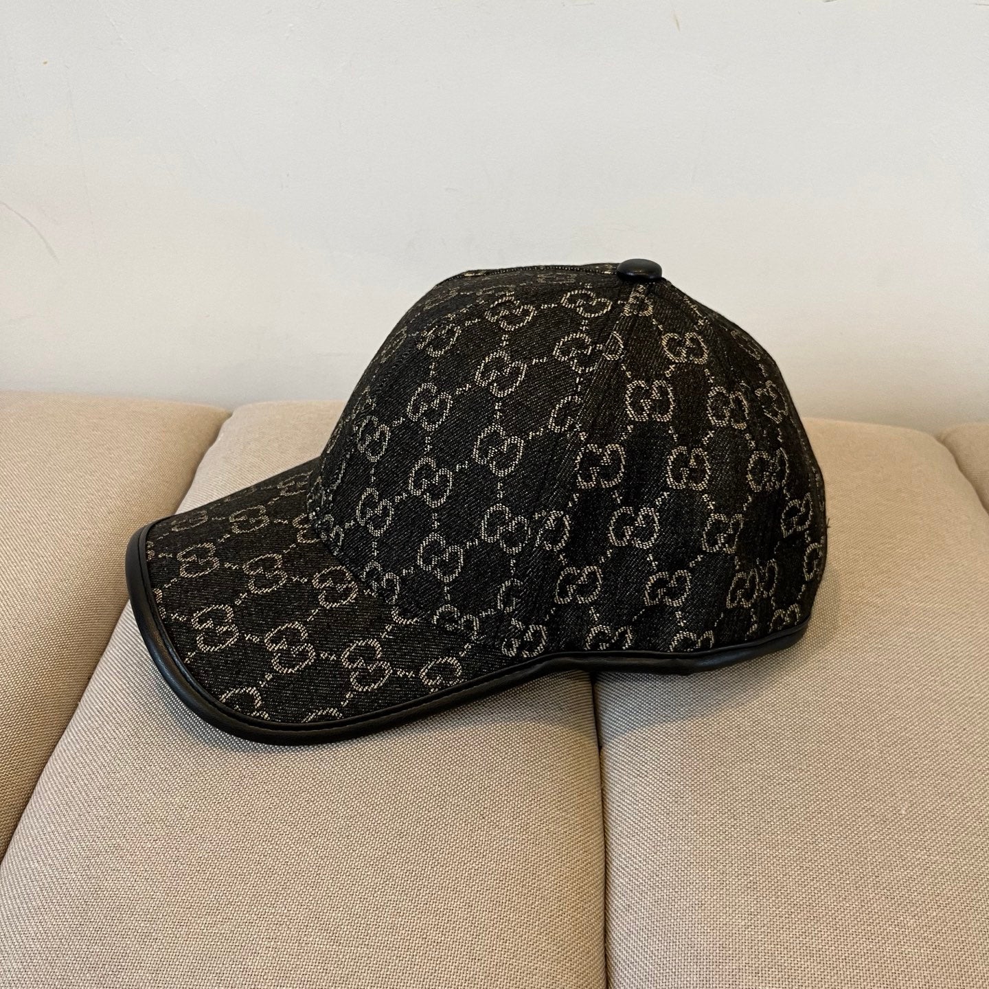 Gucci inspired Black Denim baseball cap
