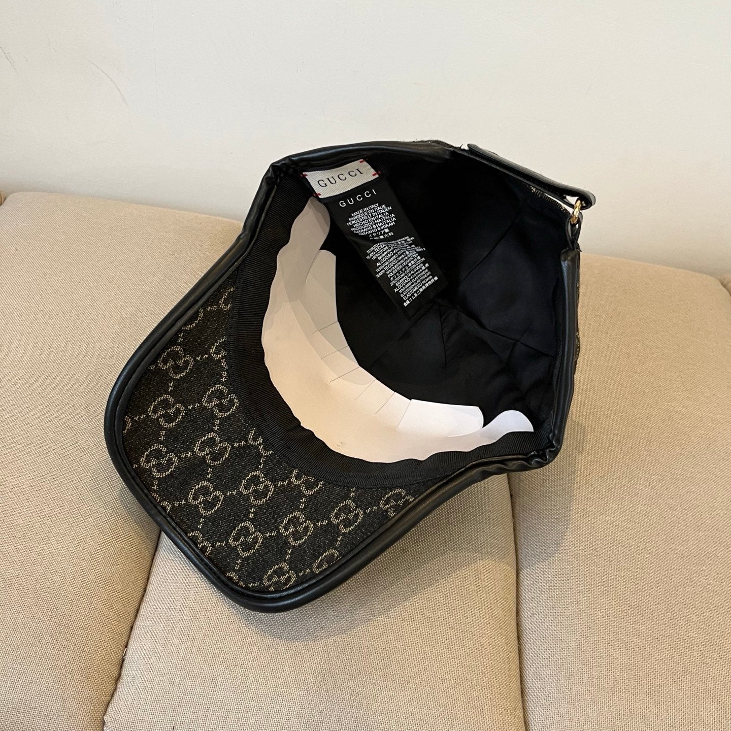 Gucci inspired Black Denim baseball cap