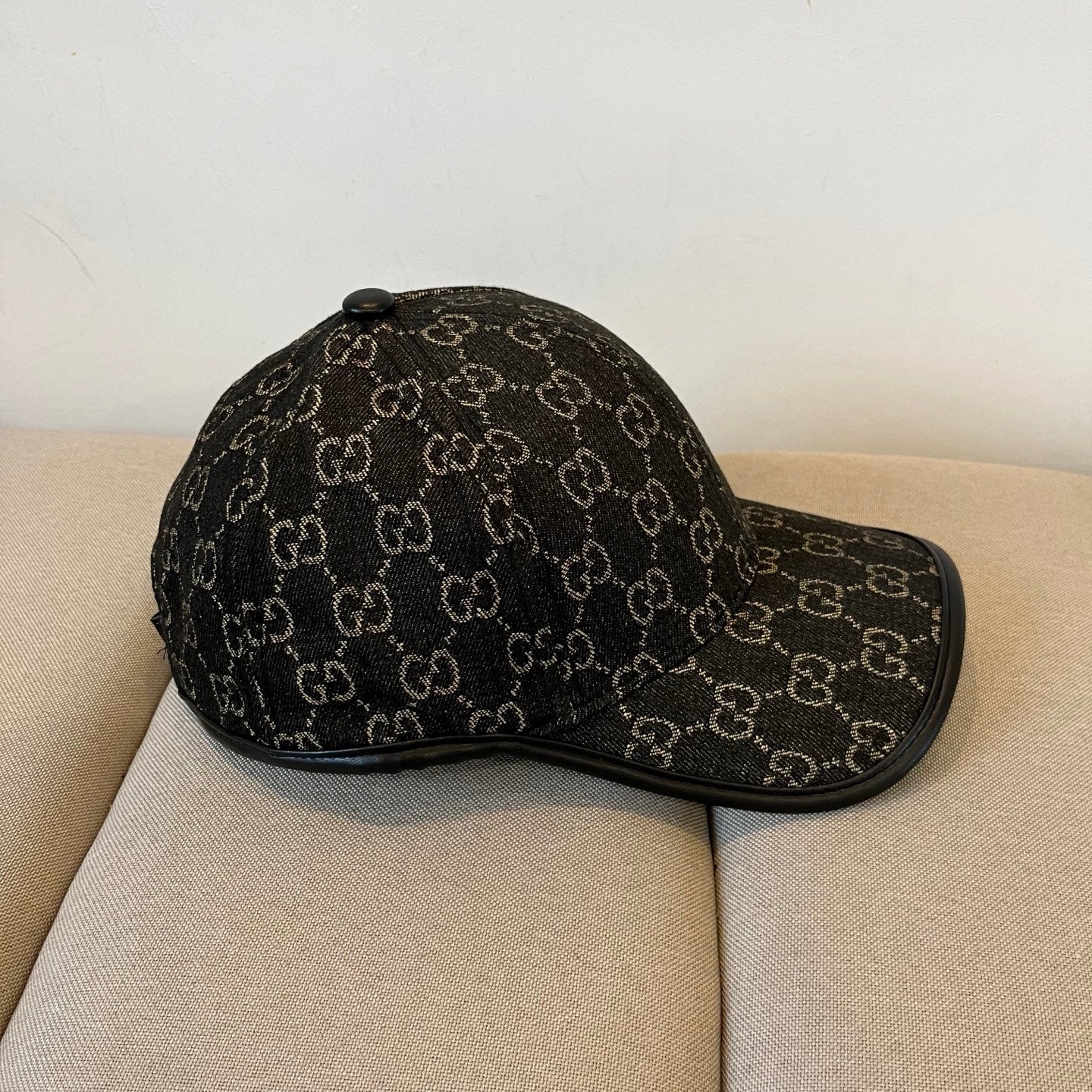 Gucci inspired Black Denim baseball cap