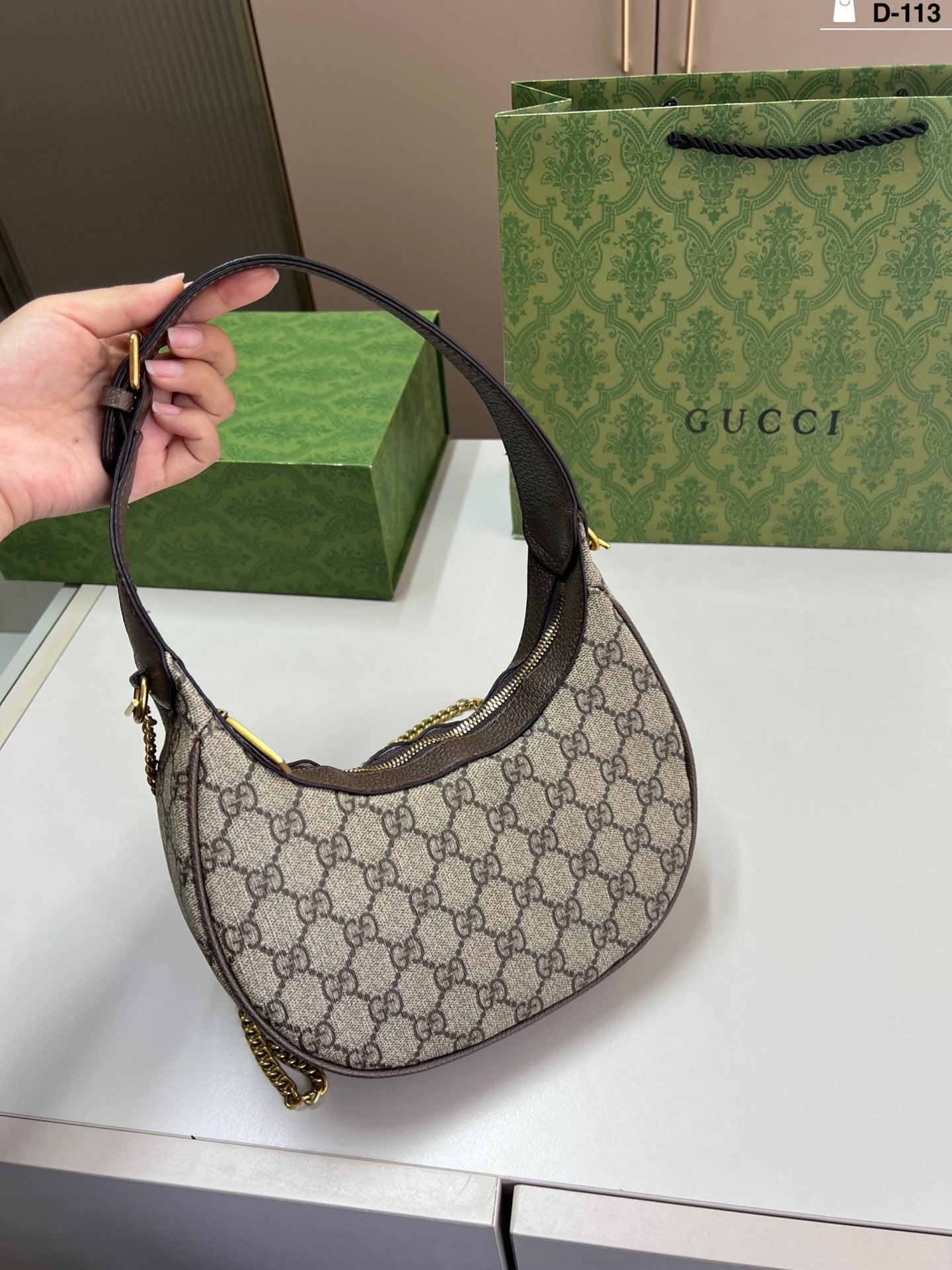 Gucci inspired Cresent Handbag