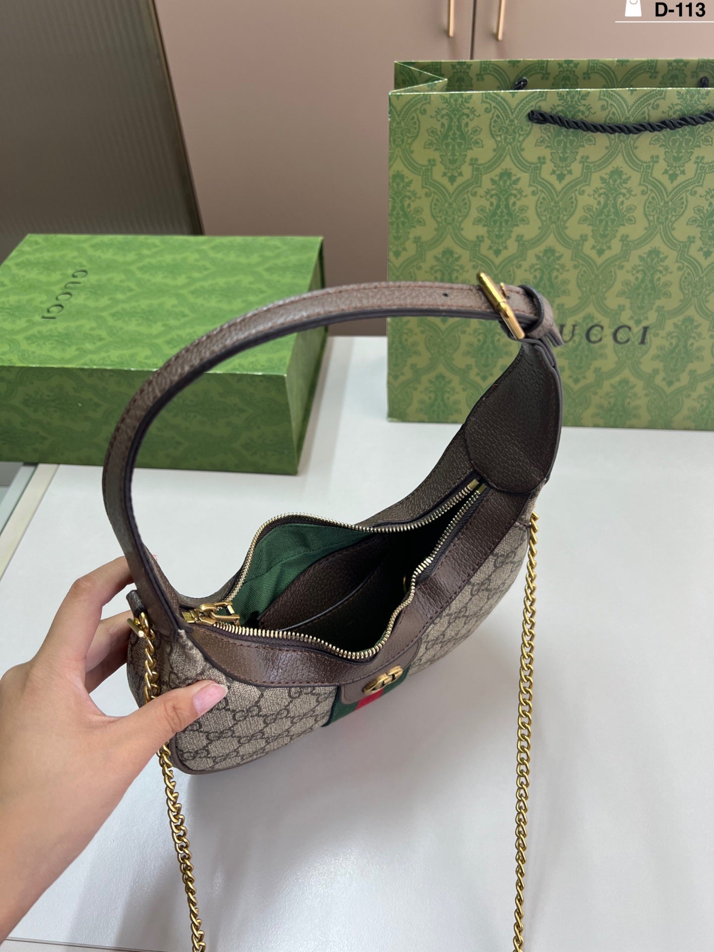 Gucci inspired Cresent Handbag