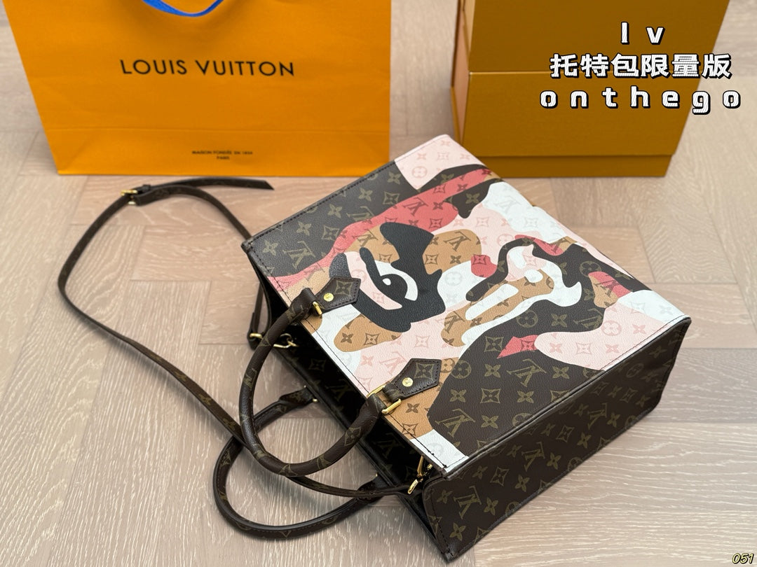 LV inspired Retro Tote Bag