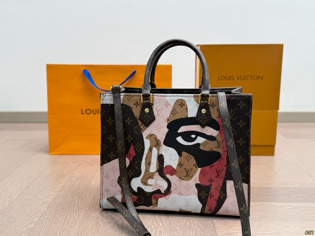 LV inspired Retro Tote Bag