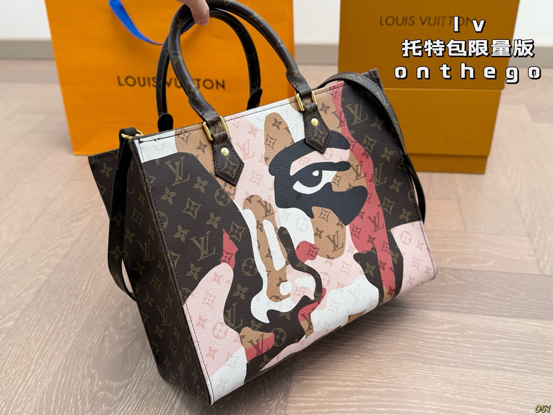 LV inspired Retro Tote Bag