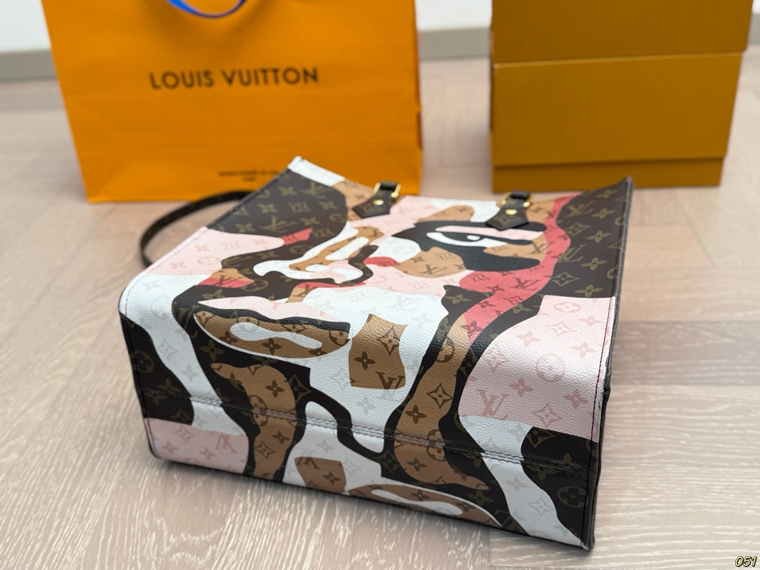 LV inspired Retro Tote Bag