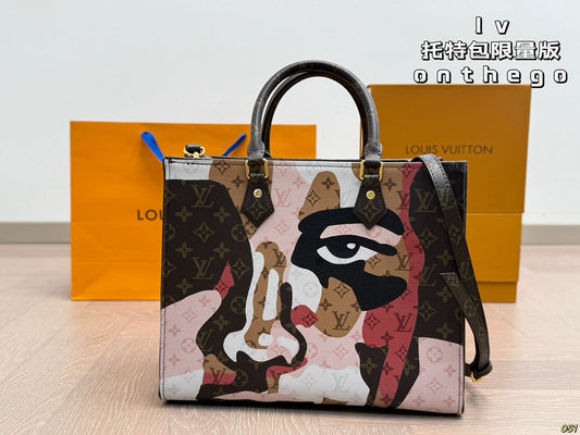 LV inspired Retro Tote Bag