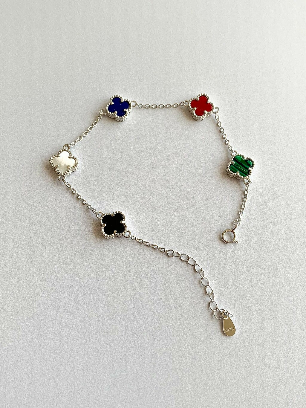 Van Cleef inspired 13mmSilver 4 leaf Clover Bracelet Collection