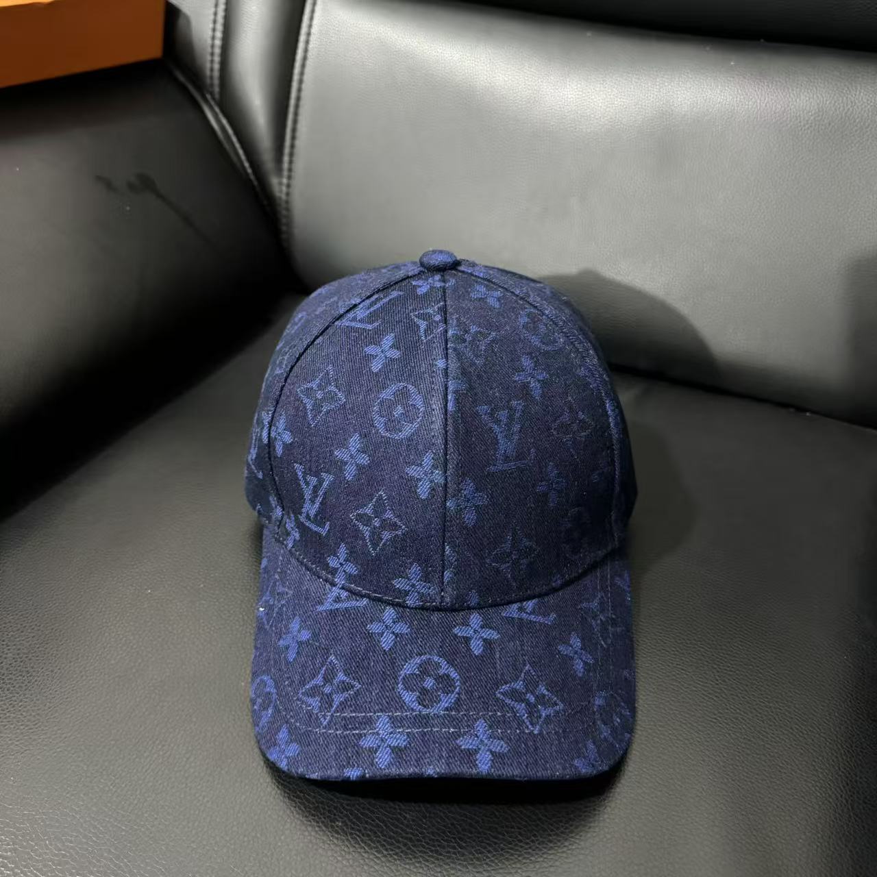 LV Designer Inspired Blue indigo Denim baseball cap