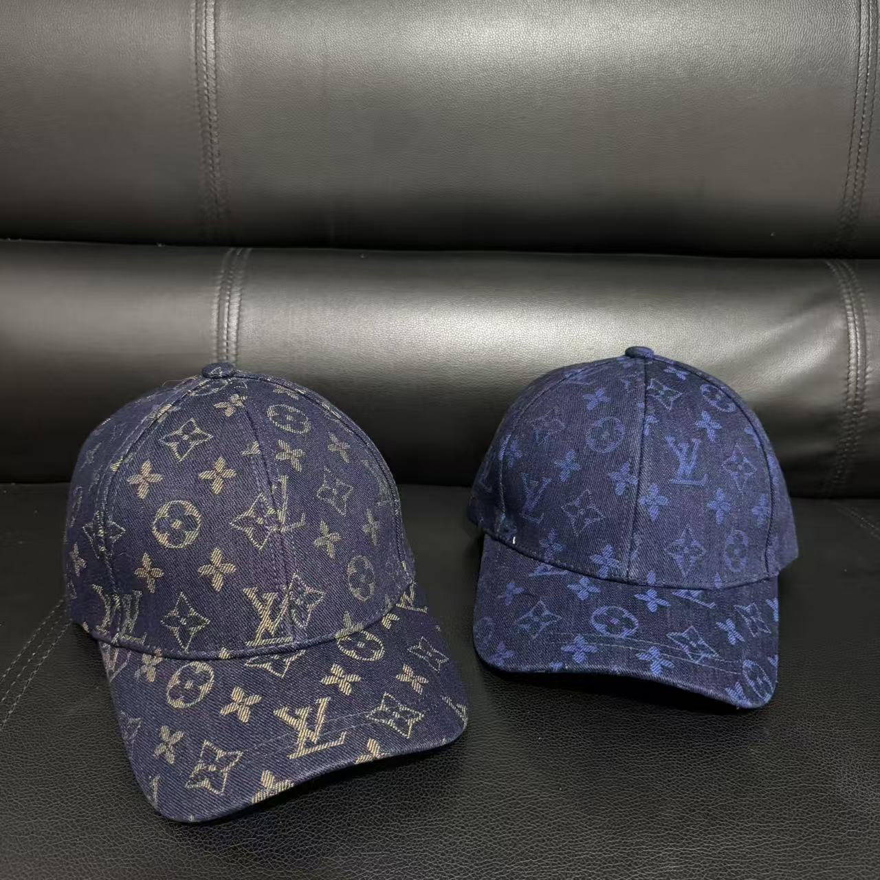 LV Designer Inspired Blue indigo Denim baseball cap
