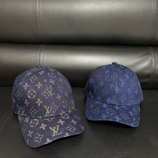 LV Designer Inspired Blue indigo Denim baseball cap