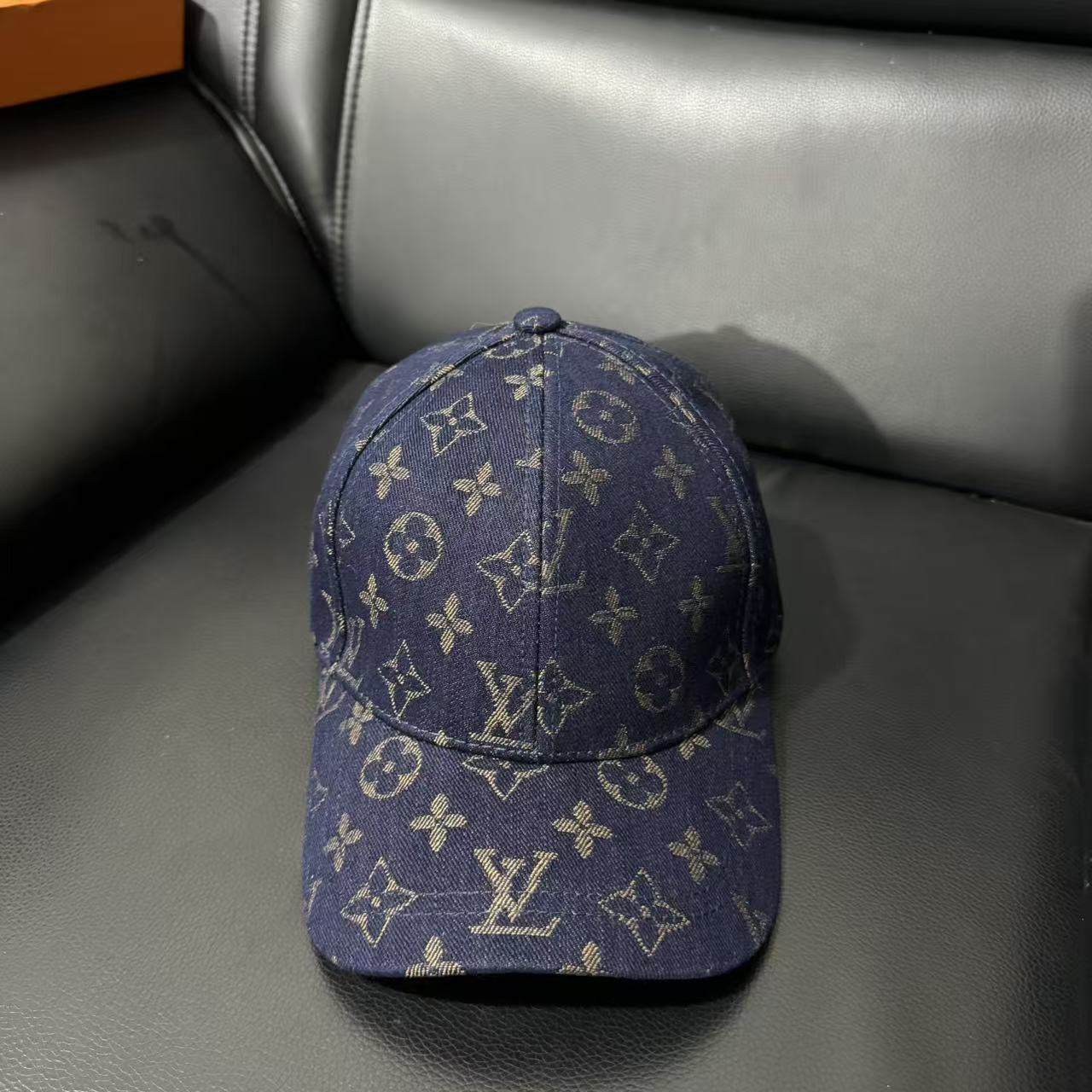 LV Designer Inspired Blue indigo Denim baseball cap