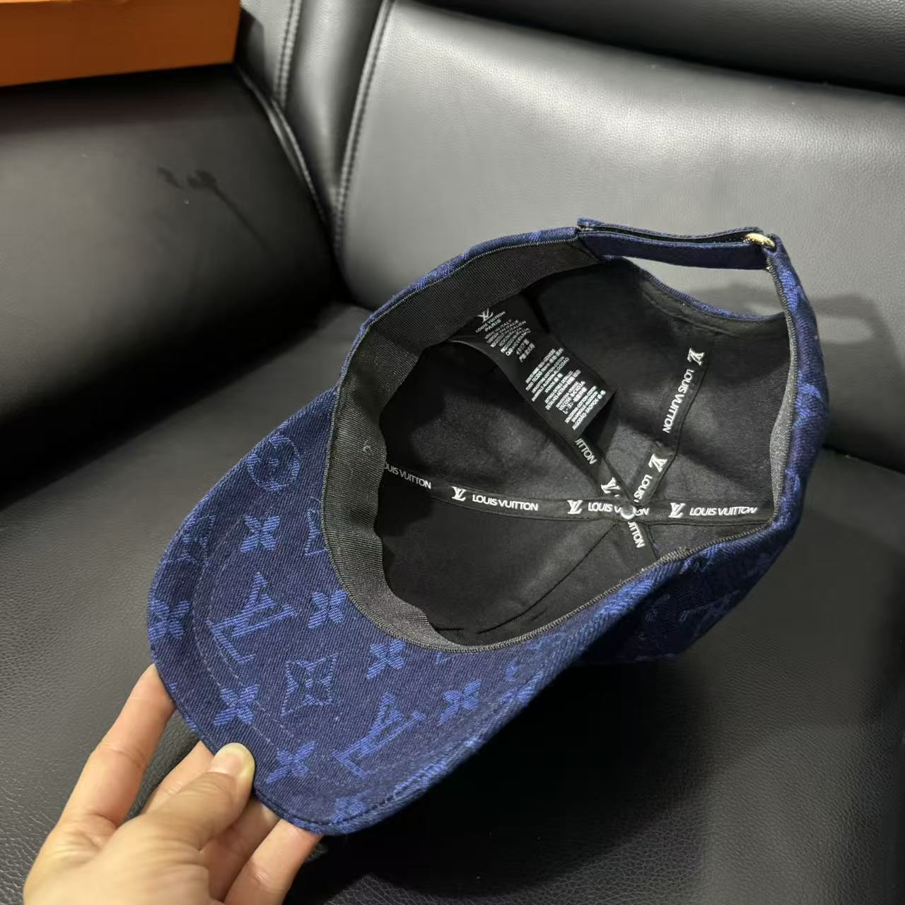 LV Designer Inspired Blue indigo Denim baseball cap