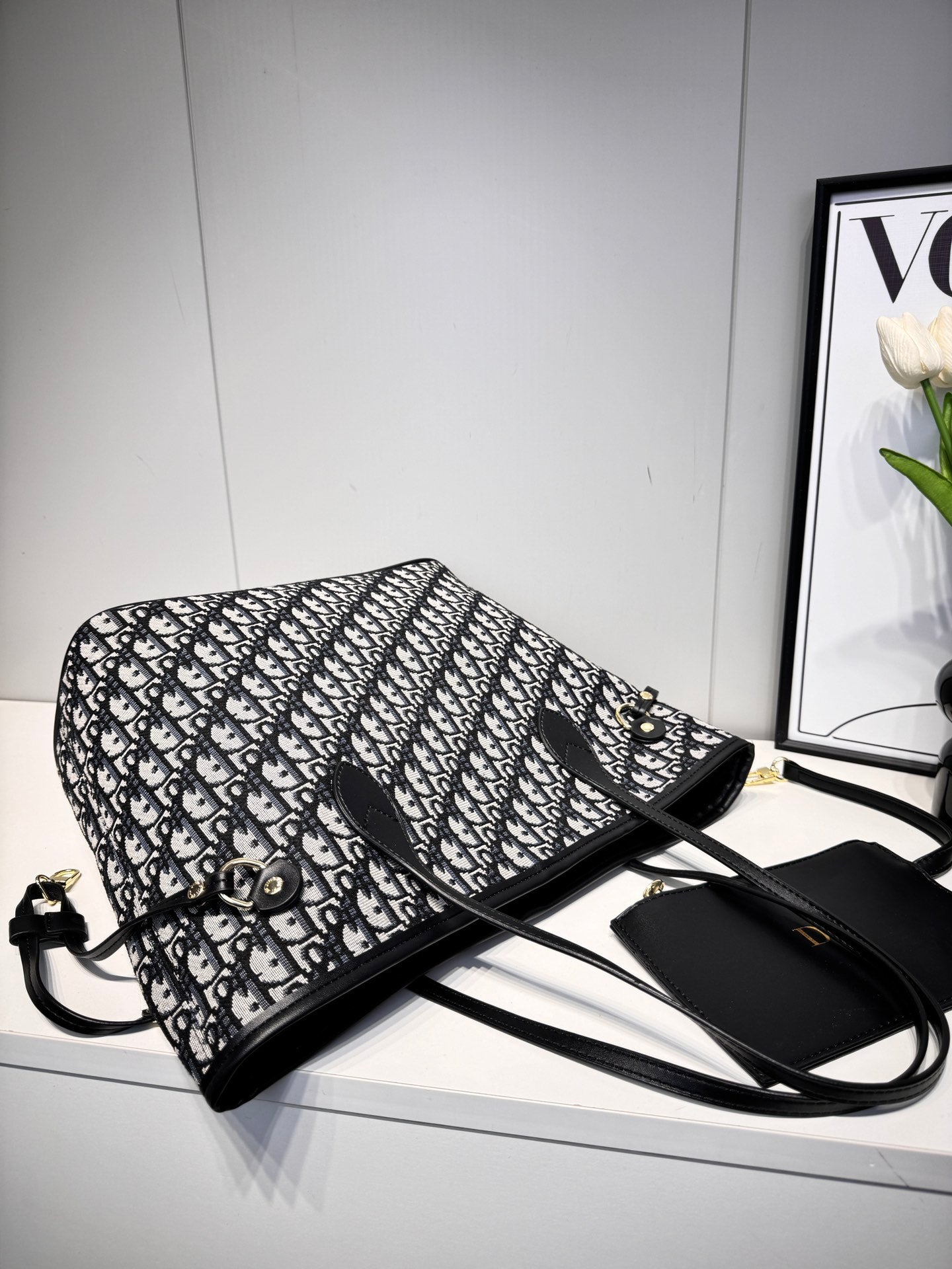 Christian Dior monogram inspired Tote Bags