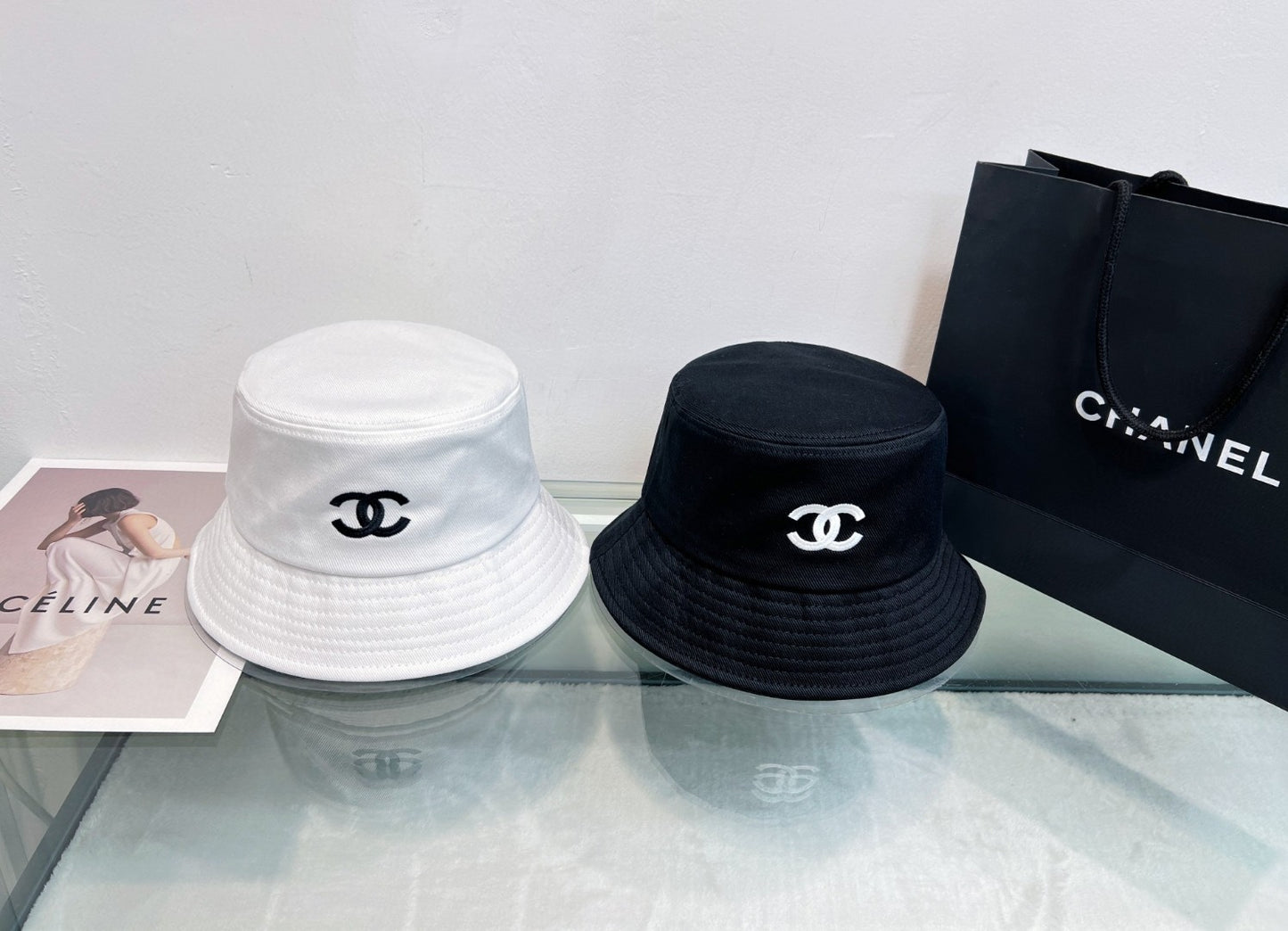 Chanel inspired Nylon Bucket Hat