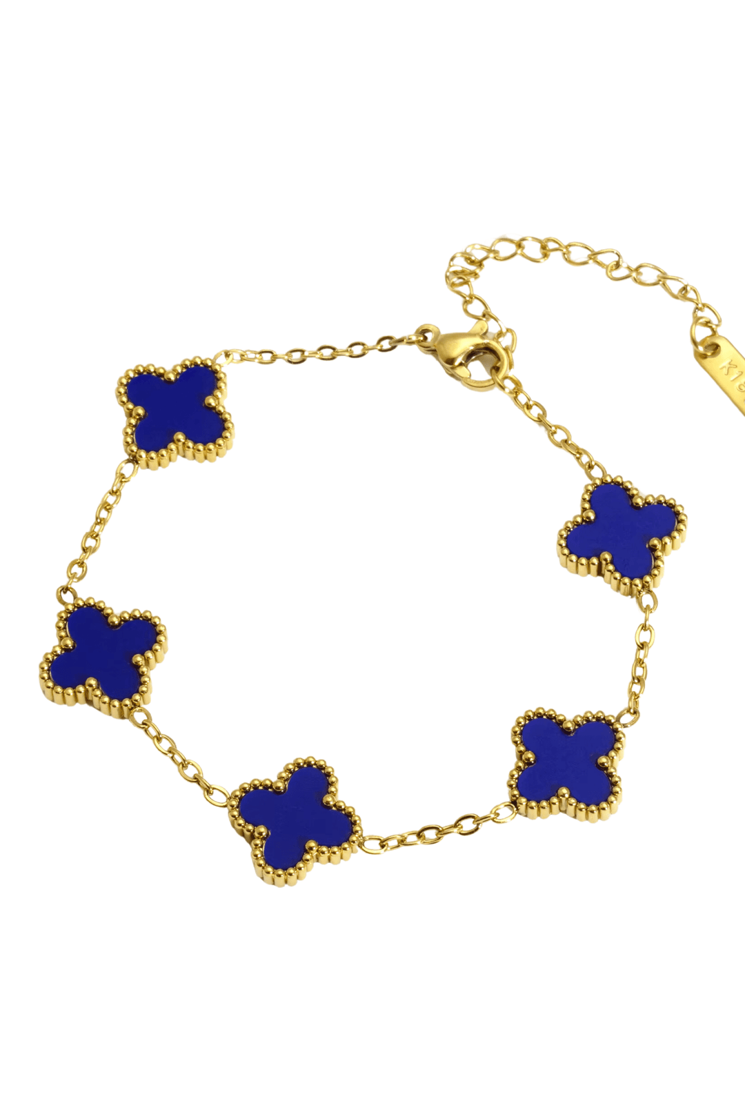 Van Cleef inspired 13mm Clover Gold Bracelet Collection