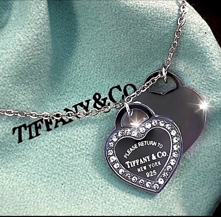Tiffany Co Inspired Two Heart Necklace
