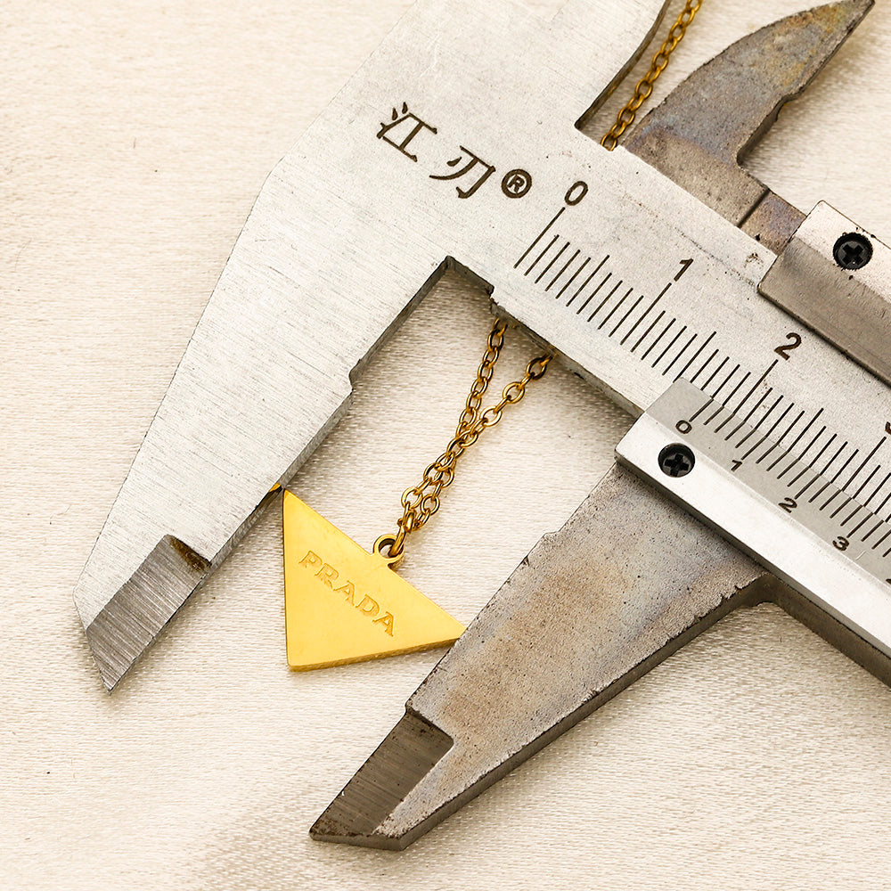 Prada Inspired Small Necklace Pendant