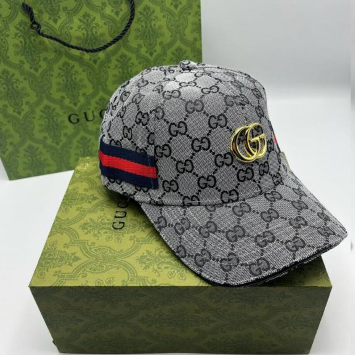 Gucci Designer Inspired Canvas Baseball Cap