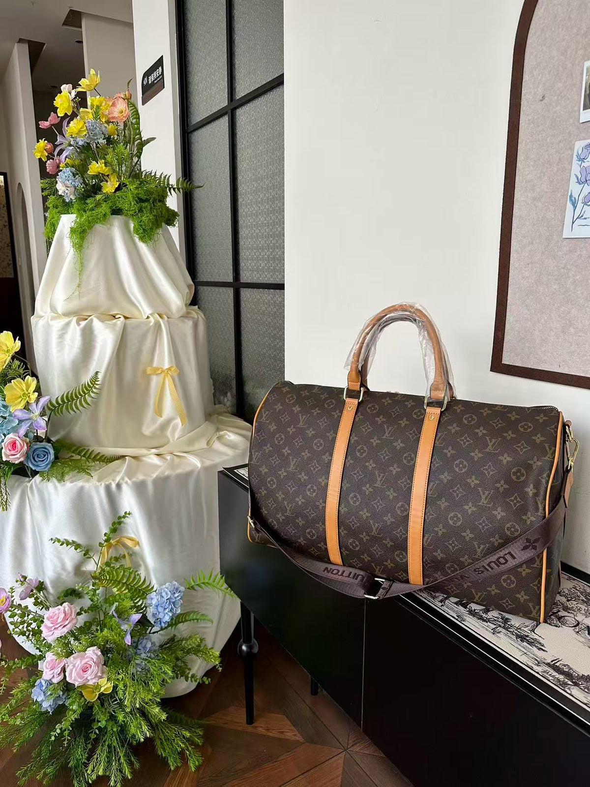 LV inspired Duffle Bag