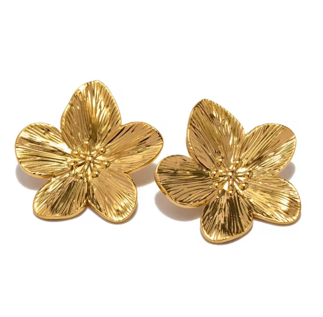 Stainless Steel Flower earrings