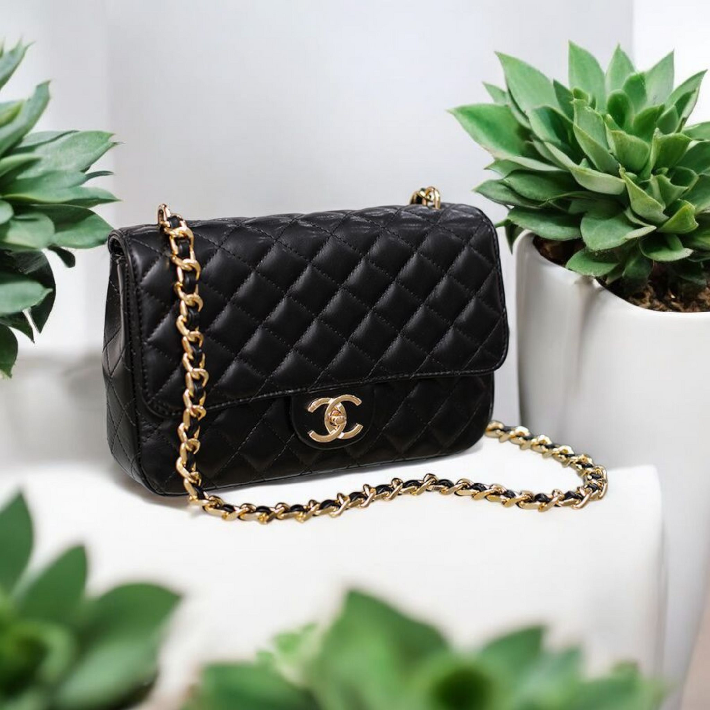 Chanel inspired quilted handbag