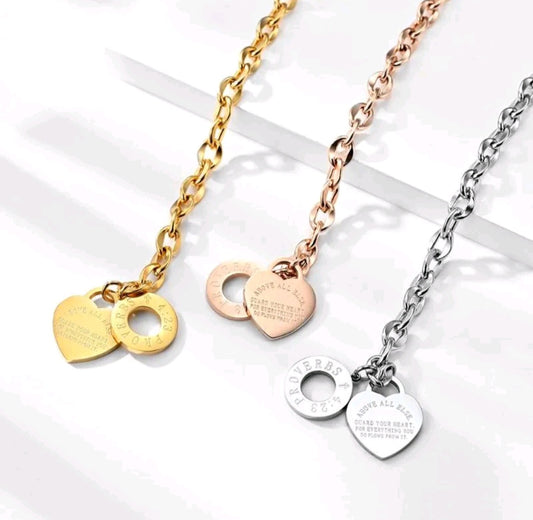 Heart Bracelet and Necklace