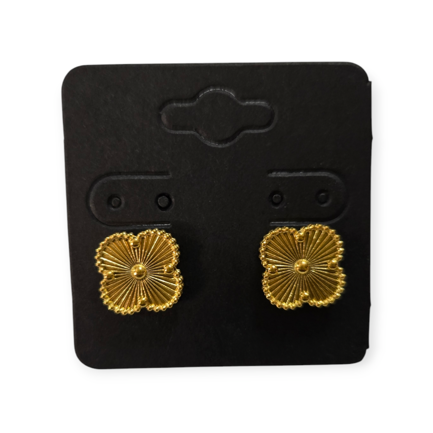 Inspired 4 leaf clover Earrings 13mm