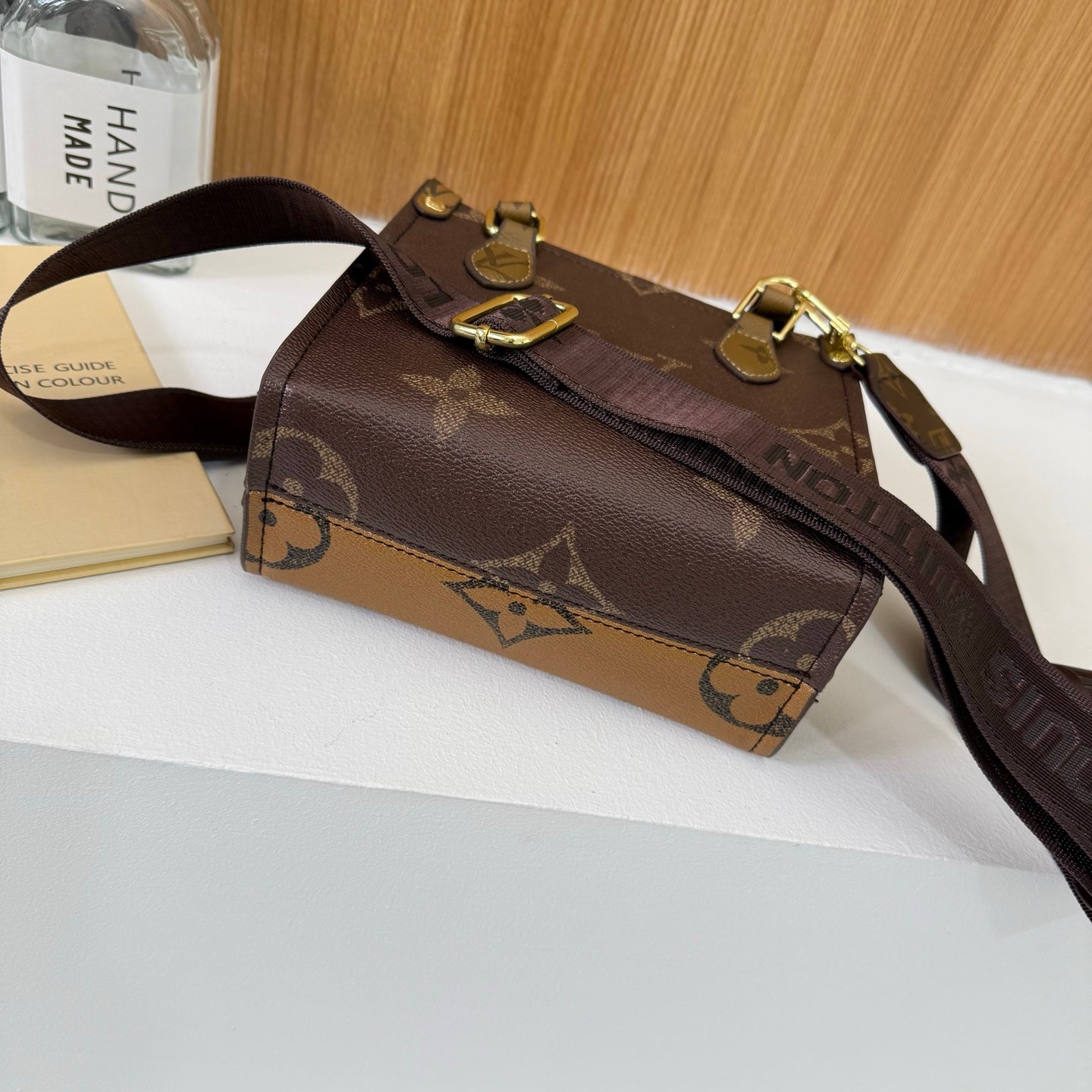 LV inspired reverse tote bag