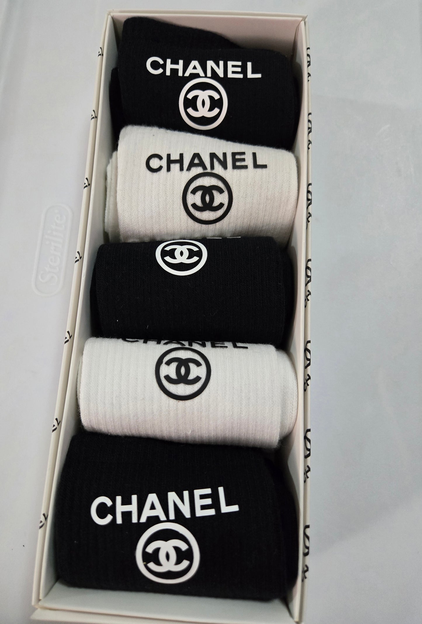 Chanel inspired socks set