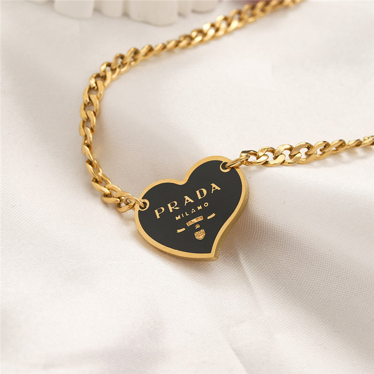 Prada Designer inspired Heart Shape Necklace