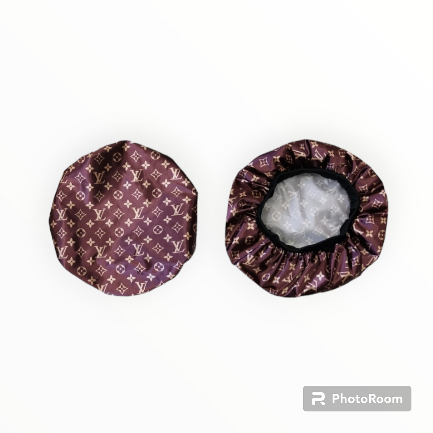 Lv inspired robe and Bonnet set