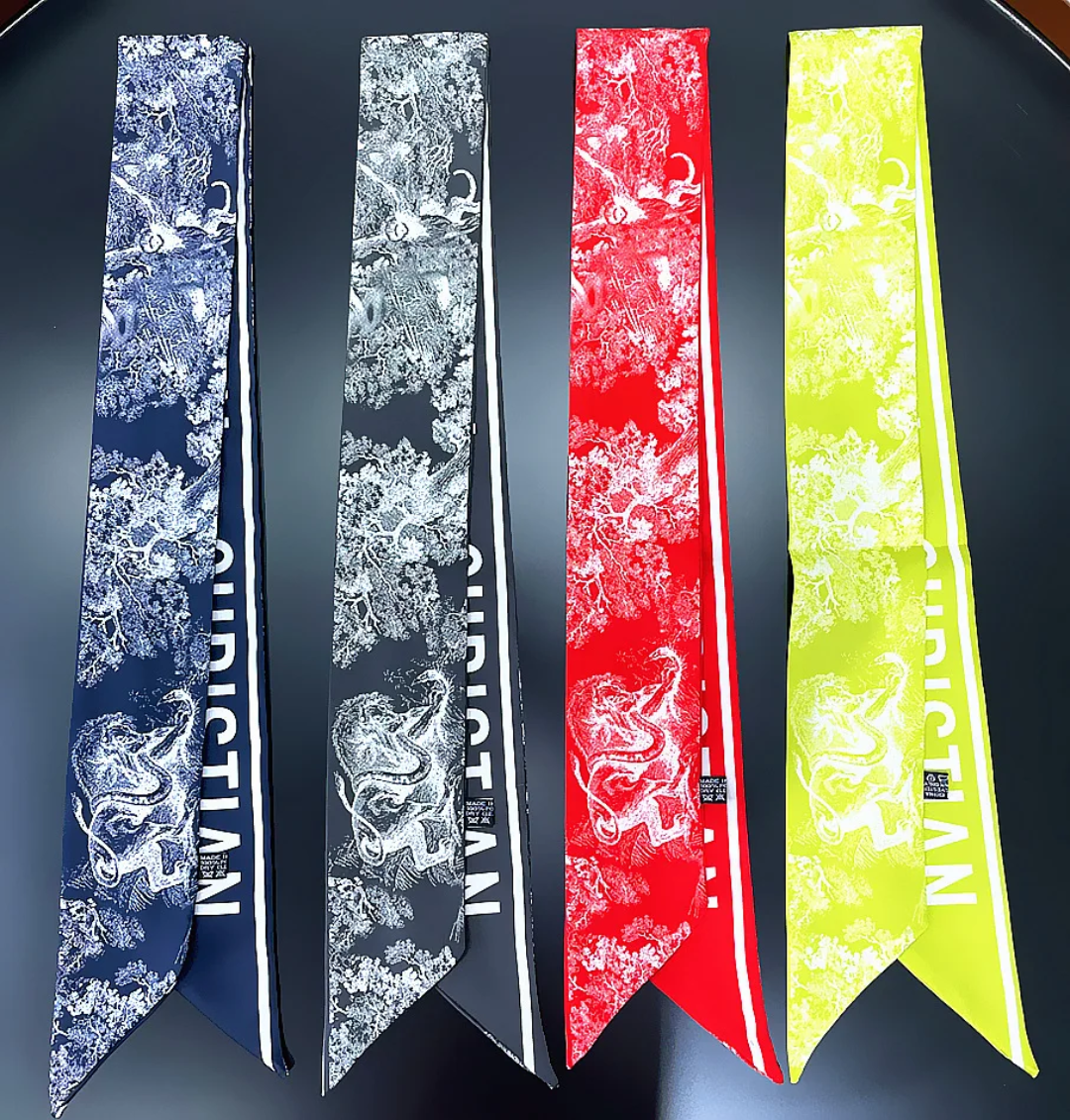 Christian Dior inspired Twill Ribbon Scarves