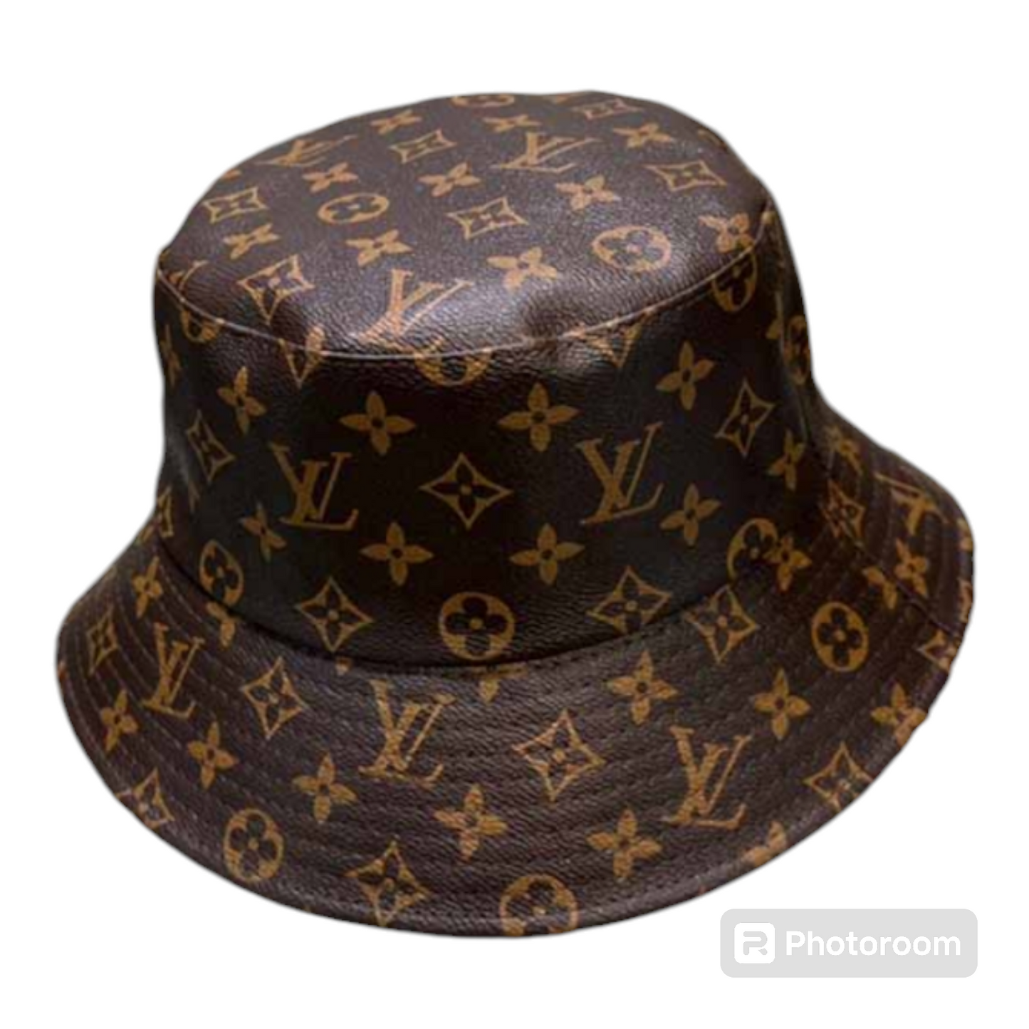 LV Designer Inspired leather bucket hat
