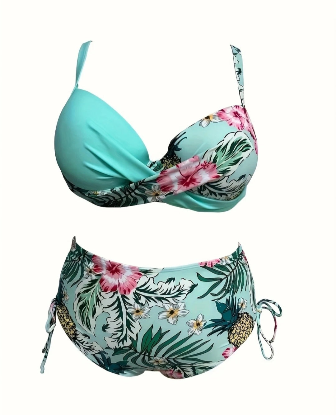 Plus size 2pc tropical bikini set