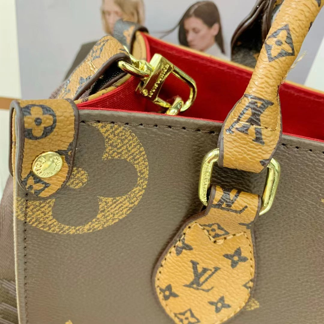 LV inspired reverse tote bag