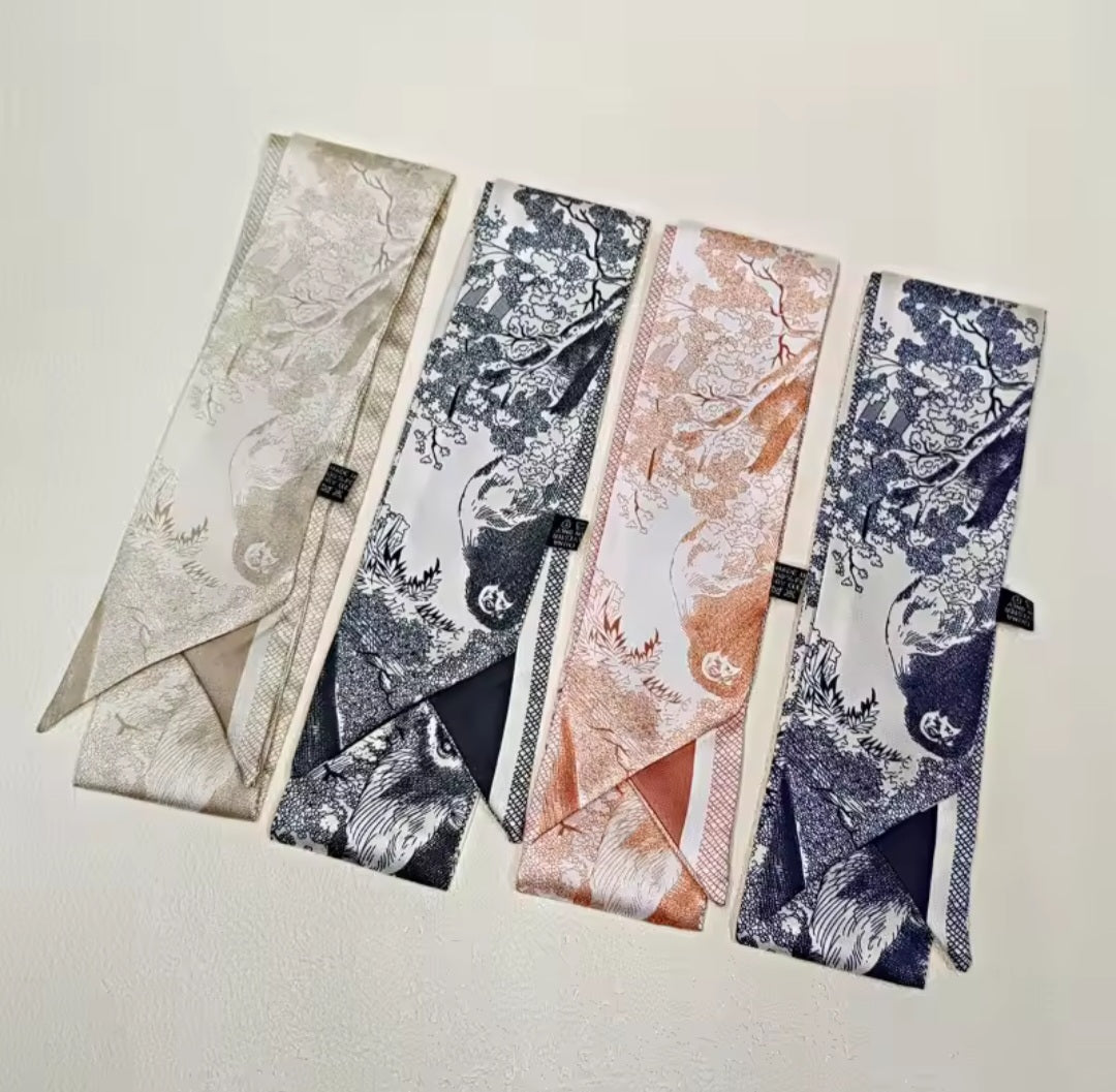 Christian Dior Inspired Twill Ribbon Scarves