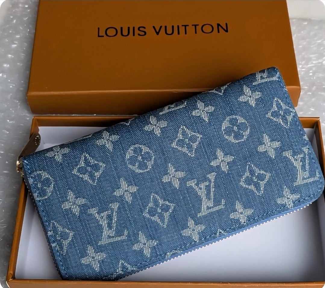 LV inspired Denim Wallet