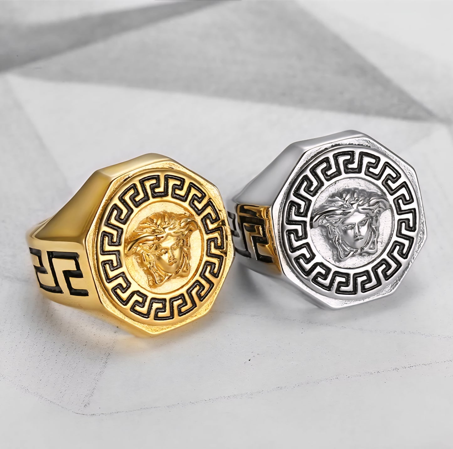 Versace inspired men ring