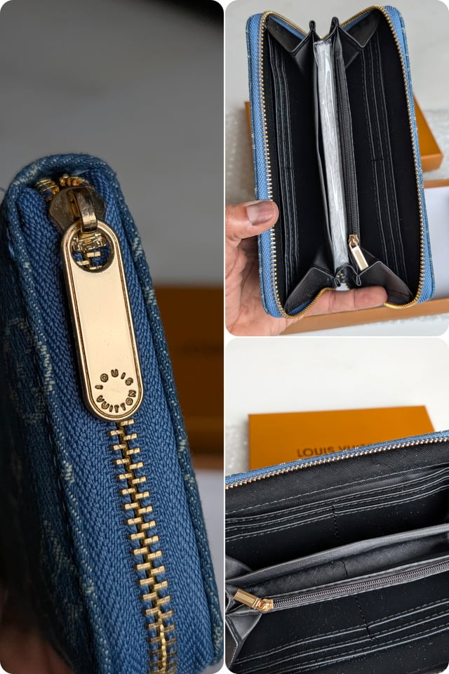 LV inspired Denim Wallet