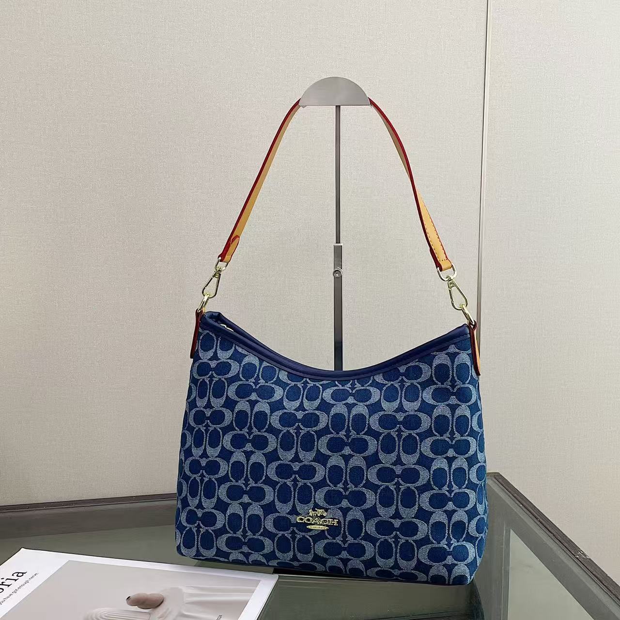 Coach inspired denim handbag