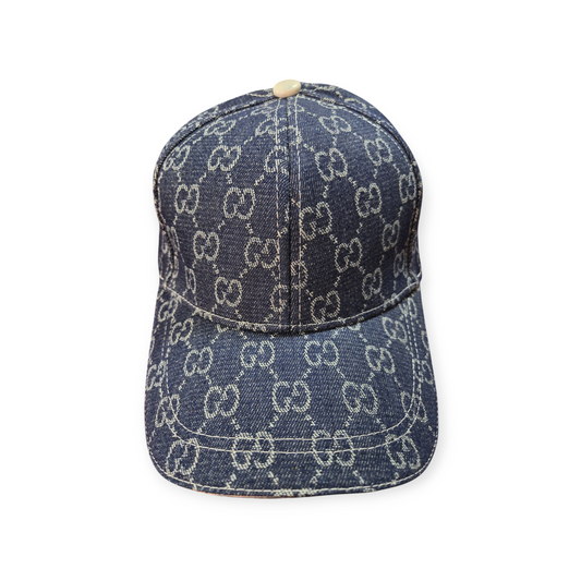Gucci inspired denim baseball cap
