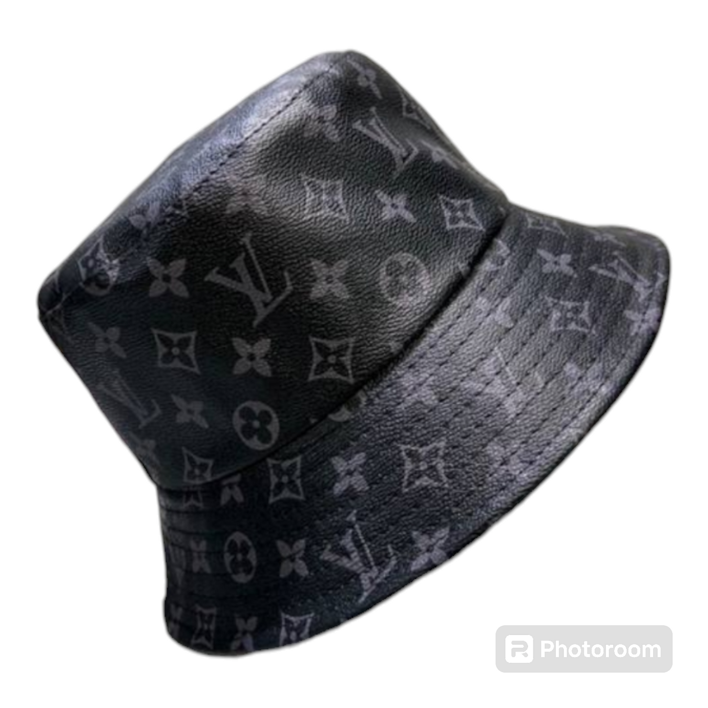 LV Designer Inspired leather bucket hat