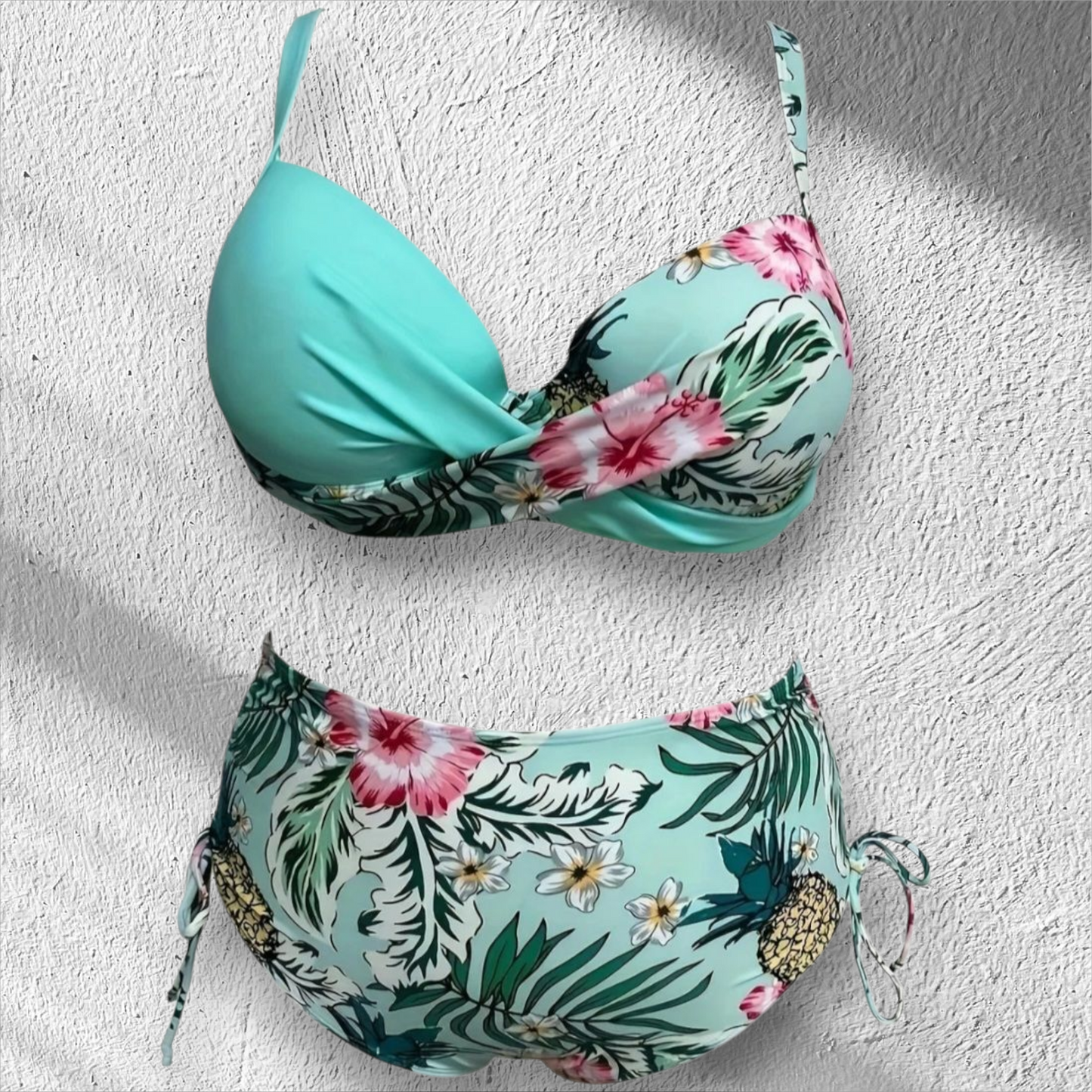 Plus size 2pc tropical bikini set