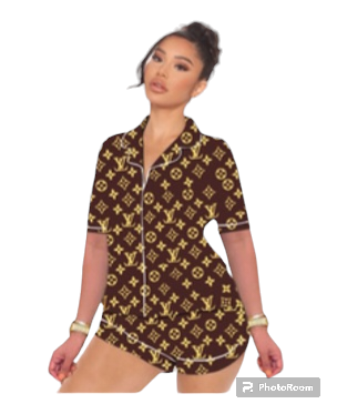 Lv Inspired pajamas short set